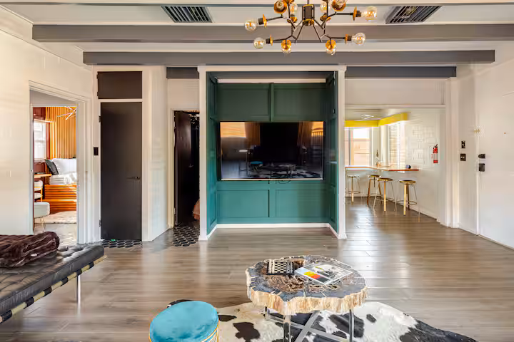 Indoor-outdoor living with desert courtyard