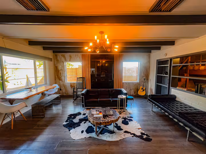 Custom wood countertops and brass fixtures